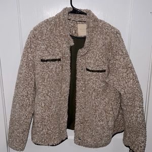 Fuzzy Button Jacket from Altar’d State. Size Large. Great Condition.